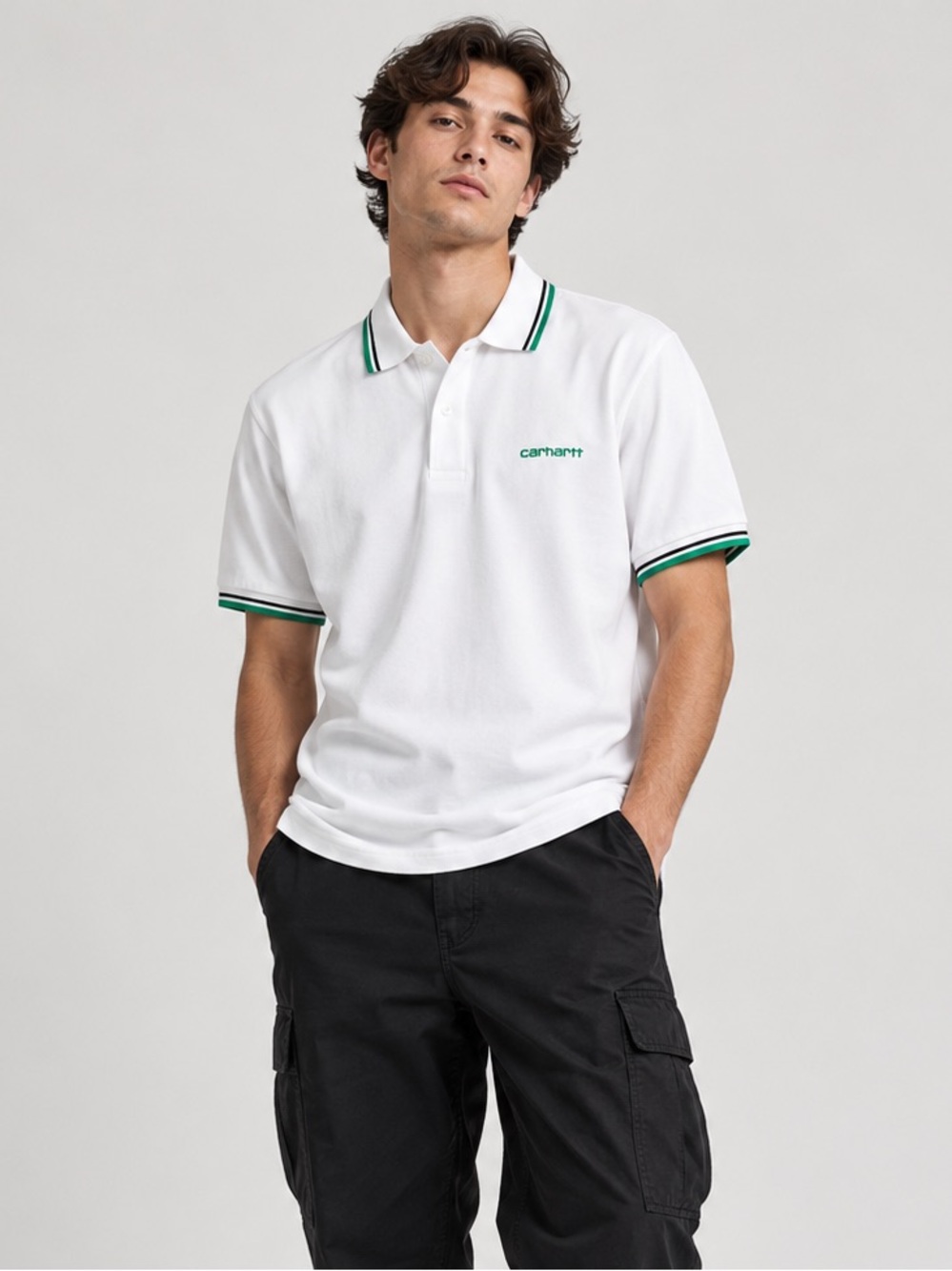 Carhartt WIP Script Embroidery Polo Shirt